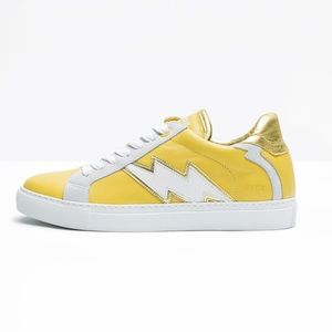 Zadig & Voltaire yellow leather sneakers